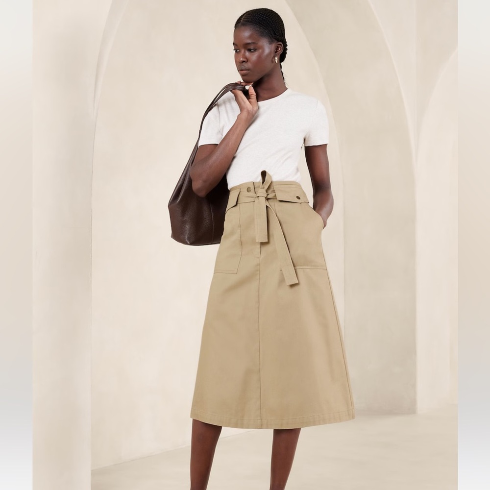 Utility Pocket Midi Skirt